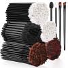 250 Piece Disposable Eyebrow Brush Set - 100 Angled/Round Eyebrow Brushes, 50 Double-End Eyeshadow Brushes, 100 Lip Brushes for Women & Girls Salon Beauty Cosmetic Makeup Tool view 1