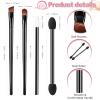 250 Piece Disposable Eyebrow Brush Set - 100 Angled/Round Eyebrow Brushes, 50 Double-End Eyeshadow Brushes, 100 Lip Brushes for Women & Girls Salon Beauty Cosmetic Makeup Tool view 2