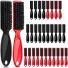 Patelai 30 Pcs Blade Clipper Cleaning Brush Scrub Brush Barber Fade Trimmer Nylon Hair Styling Tool for Men(Black, Red) view 1