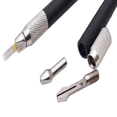 2pcs Microblading Pen One Open Black Handtool Manual Tattoo Needles Blades Permanent Makeup Eyebrow Light Tebori Tools Single Cross