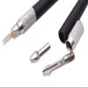2pcs Microblading Pen One Open Black Handtool Manual Tattoo Needles Blades Permanent Makeup Eyebrow Light Tebori Tools Single Cross view 1