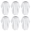 Jeyiour 6 Pieces White Barber Cape Professional Hair Cutting Salon Cape with Adjustable Snaps for Haircuts Coloring Adults Women Men Shampoo, 55 x 47 Inches view 1