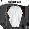 Jeyiour 6 Pieces White Barber Cape Professional Hair Cutting Salon Cape with Adjustable Snaps for Haircuts Coloring Adults Women Men Shampoo, 55 x 47 Inches view 2