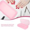 FRCOLOR Nail Tool Box Removable Tray for Easy Cleaning Compact Manicure Tool Storage Case for Tweezers and Nail Art Supplies Material Lightweight and Portable view 3