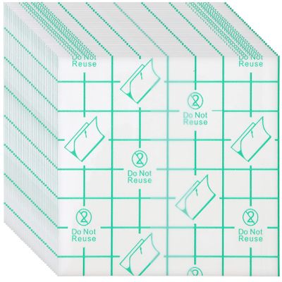 LALAFINA 200pcs Adhesive Makeup Mixing Palette Stickers for Cosmetic Artists Disposable Transparent Hand Palette for Foundation Lipstick and Concealer Mixing