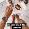 Foundation Brush Palm Makeup SOFT Kabuki Dome Shaped Face Body Shimmer Oil SPF Blush Bronzer Highlighter Blending Self-Tanner Buffing Liquid Powder Cream Streak-Free Cosmetic Application -Rose Gold view 4