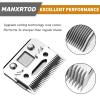 Manxrtod FX801R Replacement Blades Compatible with FX870/FXF880/FX810/FX825/FX673N Clippers, DLC Replacement Taper Blades for FX Clipper Blades, Silver view 3