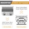 Manxrtod FX801R Replacement Blades Compatible with FX870/FXF880/FX810/FX825/FX673N Clippers, DLC Replacement Taper Blades for FX Clipper Blades, Silver view 4