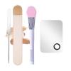 Korean Makeup Spatula and Palette Set - Stainless Steel Professional Foundation Spatula, Cosmetic Brush, and Rectangle Palette for Facial Cosmetic Application view 1