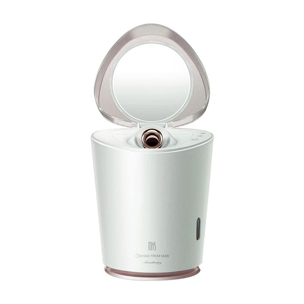 Facial Steamer 360  no Dead Angle Nano ion Face Steamer, 2 in 1 hot and Cold Dual steam, Built-in Aromatherapy Basket