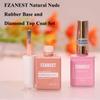 FZANEST Nude Builder Gel For Nails and Diamond Top Coat Set,Natural Base Color Rubber Base Gel Polish High Shine Finish Kit,Self-leveling Nail Structure Extension Gel No Wipe Top view 2