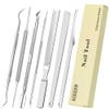 ZIZZON 7 Pcs Ingrown Toenail File and Lifters Set, Stainless Steel Ingrown Toenail Removal Kit, Under Nail Cleaner Pedicure Tools view 1
