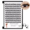 VAYATOR 4 Styles Wide Cluster D Curl 8-20mm Professional Makeup Individual Cluster Eyelashes Grafting Fake False Eyelashes Eyelash Extension Individual Eyelash (D#14mm) view 1