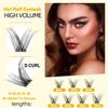 VAYATOR 4 Styles Wide Cluster D Curl 8-20mm Professional Makeup Individual Cluster Eyelashes Grafting Fake False Eyelashes Eyelash Extension Individual Eyelash (D#14mm) view 3