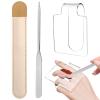 FRCOLOR Acrylic Makeup Mixing Palette Hand Tray Spatula for Women's Beauty Kit view 1
