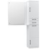 BarberPub Wall Mount Mirror with Storage Drawers and Shelf - Salon Station Hair Styling Beauty Equipment 3034 (White) view 1