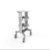 Spa Facial Trolley Beauty Salon Cart White ABS 3 Layers Tray Sliver Colour Al Frame with Wheels Elitzia ETTRO99 view 2