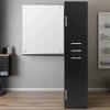 BarberPub Wall Mount Mirror Station with Storage Drawers and Shelf Salon Station Hair Styling Barber Station Beauty Equipment 3034 (Black) view 2