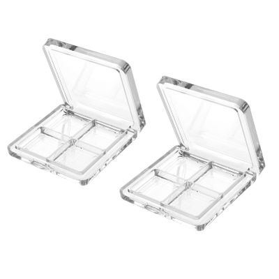ARTIBETTER 2pcs Transparent Eyeshadow Palette Storage Case for Makeup Lipstick Organizer Container for Women and Girls Cosmetic Display