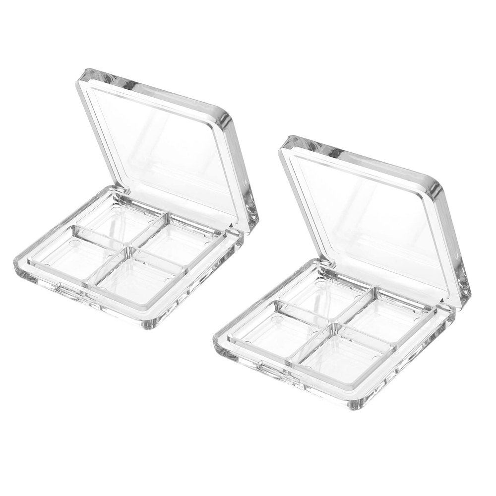 ARTIBETTER 2pcs Transparent Eyeshadow Palette Storage Case for Makeup Lipstick Organizer Container for Women and Girls Cosmetic Display