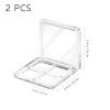 ARTIBETTER 2pcs Transparent Eyeshadow Palette Storage Case for Makeup Lipstick Organizer Container for Women and Girls Cosmetic Display view 2