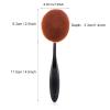 Yoseng Oval Foundation Brush - Large Soft Bristles for Liquid,Cream & Powder | Makeup Brush with Cover,Dense Kabuki Brush for Blending,Contouring | Kids & Adults (Black) view 2