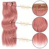 4PCS Clip in Hair Extensions 20Inch Long Wavy Hair Extensions Clip ins Synthetic Thick Hair Piece for Women (Pink) view 3