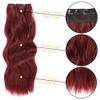 4PCS Clip in Hair Extensions 20Inch Long Wavy Hair Extensions Clip ins Synthetic Thick Hair Piece for Women (Red) view 3