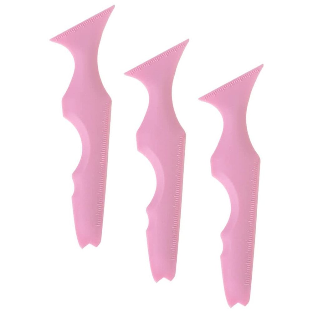 Beaupretty 3pcs Reusable Eyeliner Stencil Silicone Eyeliner Aid Eyebrow Guide Template for Effortless Eye Makeup Application