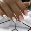 FRUJCDKI Rhinestone Gradient Square Press on Nails Long Fake Nails French Acrylic Full Cover False Nails for Women and Girls24PCS view 1