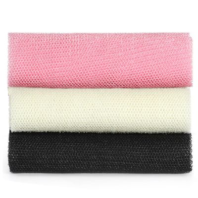 African Exfoliating Net,JASSINS African Sponge Net,Body Exfoliating Long Net Shower Body Scrubber Back Scrubber Skin SmootherBlack+White+Pink