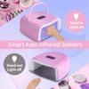 Ayshone Rechargeable LED Gel Nail Lamp,60W Cordless UV Led Nail Light Nail Dryer for Gel Nails with Lifting Handle Touch Sensor LCD Screen (Pink) view 2