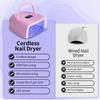 Ayshone Rechargeable LED Gel Nail Lamp,60W Cordless UV Led Nail Light Nail Dryer for Gel Nails with Lifting Handle Touch Sensor LCD Screen (Pink) view 4