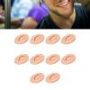 10Pcs Practice Lips, Soft Silicone Open Mouth Model, Flexible 3D Lip Model, Microblading Practice Skin for Semi Permanent Makeup, Practicing Suture, Education Display (Dark Skin view 3
