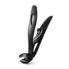 BEZOX Angled Head Toe Nail Clippers for Seniors for Thick Nails - Ergonomic Toenails Clipper for Thick Toenails, Premium Finger Nails Clipper for Adult with Catcher - Black view 1