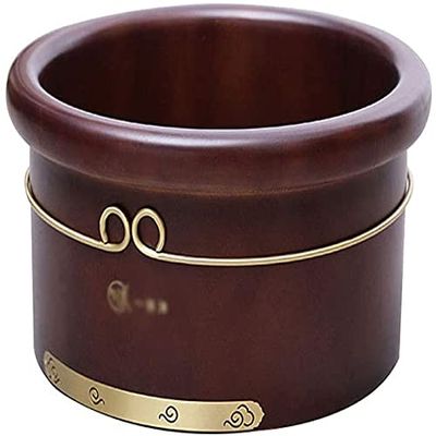 Scpantkend Foot Bath Soak Pedicure Tub with Lid, Spa Massage Solid Wood Foot Tub, Adult Children Natural Thicken Foot Basin, Household Sleep, Improve,B (Color : A)