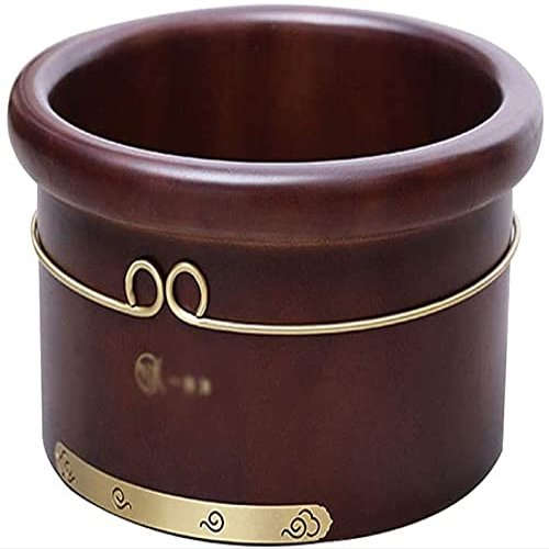 Scpantkend Foot Bath Soak Pedicure Tub with Lid, Spa Massage Solid Wood Foot Tub, Adult Children Natural Thicken Foot Basin, Household Sleep, Improve,B (Color : A)