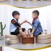 Scpantkend Foot Bath Soak Pedicure Tub with Lid, Spa Massage Solid Wood Foot Tub, Adult Children Natural Thicken Foot Basin, Household Sleep, Improve,B (Color : A) view 4