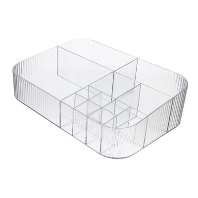 ORFOFE Lightweight Makeup Organizer Plastic Vanity Cosmetic Organizer Shelves for Desk