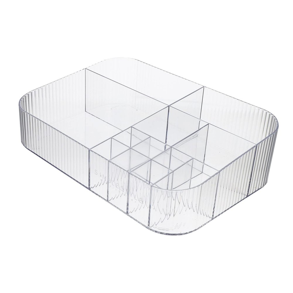 ORFOFE Lightweight Makeup Organizer Plastic Vanity Cosmetic Organizer Shelves for Desk