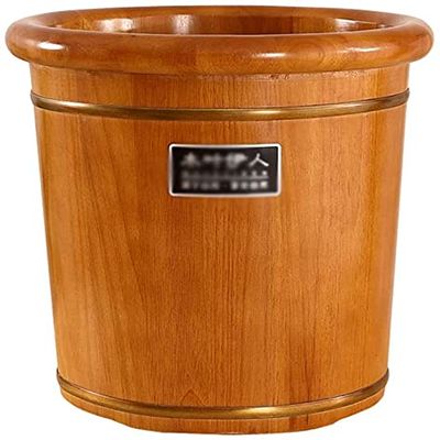 Scpantkend Foot Bath Soak Home Oak Thick Foot Tub, Wood Foot Footing Barrel, Living Room Spa Massage Foot Bath Barrel, Household Sleep, Improve,H40cm/15.7in (Size : H40cm/15.7in)