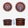 Scpantkend Foot Bath Soak Pedicure Tub with Lid, Spa Massage Solid Wood Foot Tub, Adult Children Natural Thicken Foot Basin, Household Sleep, Improve,B (Color : B) view 4