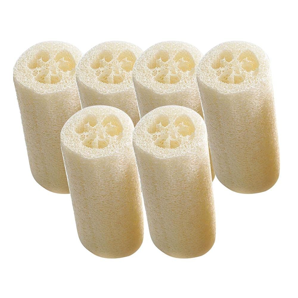 6Pcs Natural Loofah Loofa Bath Body Shower Sponge Kitchen Cleaing Scrubber Scrub Pad