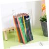 DOITOOL 2pcs Storage Box for Makeup Brushes and Stationery Transparent Cosmetic Organizer Lid Pen Holder for Desk and Vanity view 4