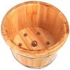 Scpantkend Foot Bath Soak Home with Massage Beads Solid Wood Foot Tub, Wood-Portable Foot Bath Bowl, Bathroom Living Room Foot Bath Barrel for Elderly Children Pregnant Women view 2