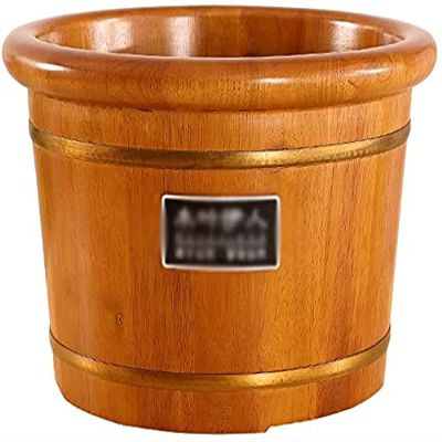 Scpantkend Foot Bath Soak Home Oak Thick Foot Tub, Wood Foot Footing Barrel, Living Room Spa Massage Foot Bath Barrel, Household Sleep, Improve,H40cm/15.7in (Size : H26cm/10.2in)