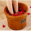 Scpantkend Foot Bath Soak Home Oak Thick Foot Tub, Wood Foot Footing Barrel, Living Room Spa Massage Foot Bath Barrel, Household Sleep, Improve,H40cm/15.7in (Size : H26cm/10.2in) view 3