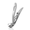 BEZOX Angled Head Nail Clippers for Seniors - Ergonomic Toenail Clipper for Thick Nails, Premium Steel Nail Cutter Trimmer with Catcher for Men and Women - Silver view 1