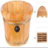 Scpantkend Foot Bath Soak Household Wooden Foot Bucket, with Lid with Massager Pedicure Bowl, Spa Massage Elevated Fumigation Barrel, Beauty Salon, Health Foot Bucket, Household Sleep, Improve,C view 1