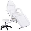 Anwickmak 3-Section Multipurpose Massage Bed, Spa & Salon Facial, Tattoo Chair w/Hydraulic Stool, Facial Cradle Bed Table, Adjustable Beauty Barber Spa Beauty Equipment (White) view 1